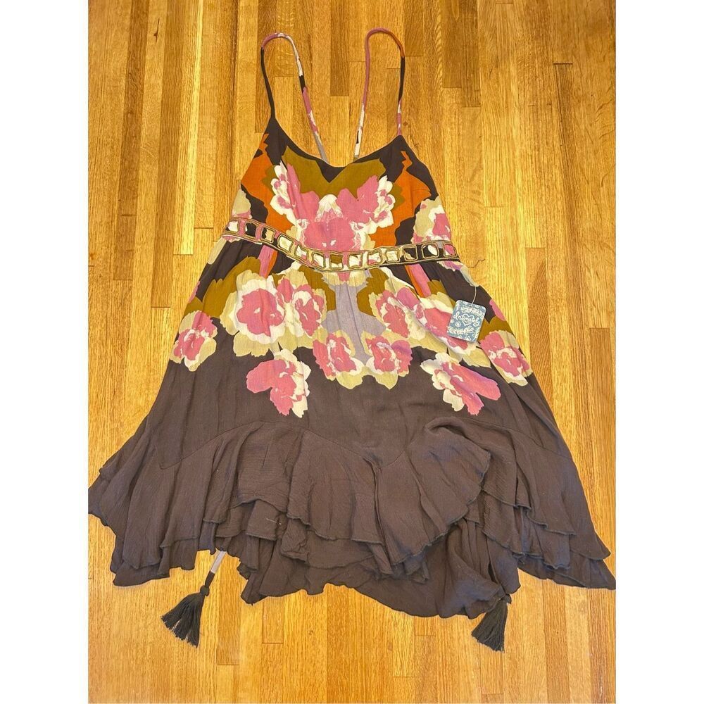 Free People Sweet Lucy Floral Slip Dress Multicolor Size S Boho Chic